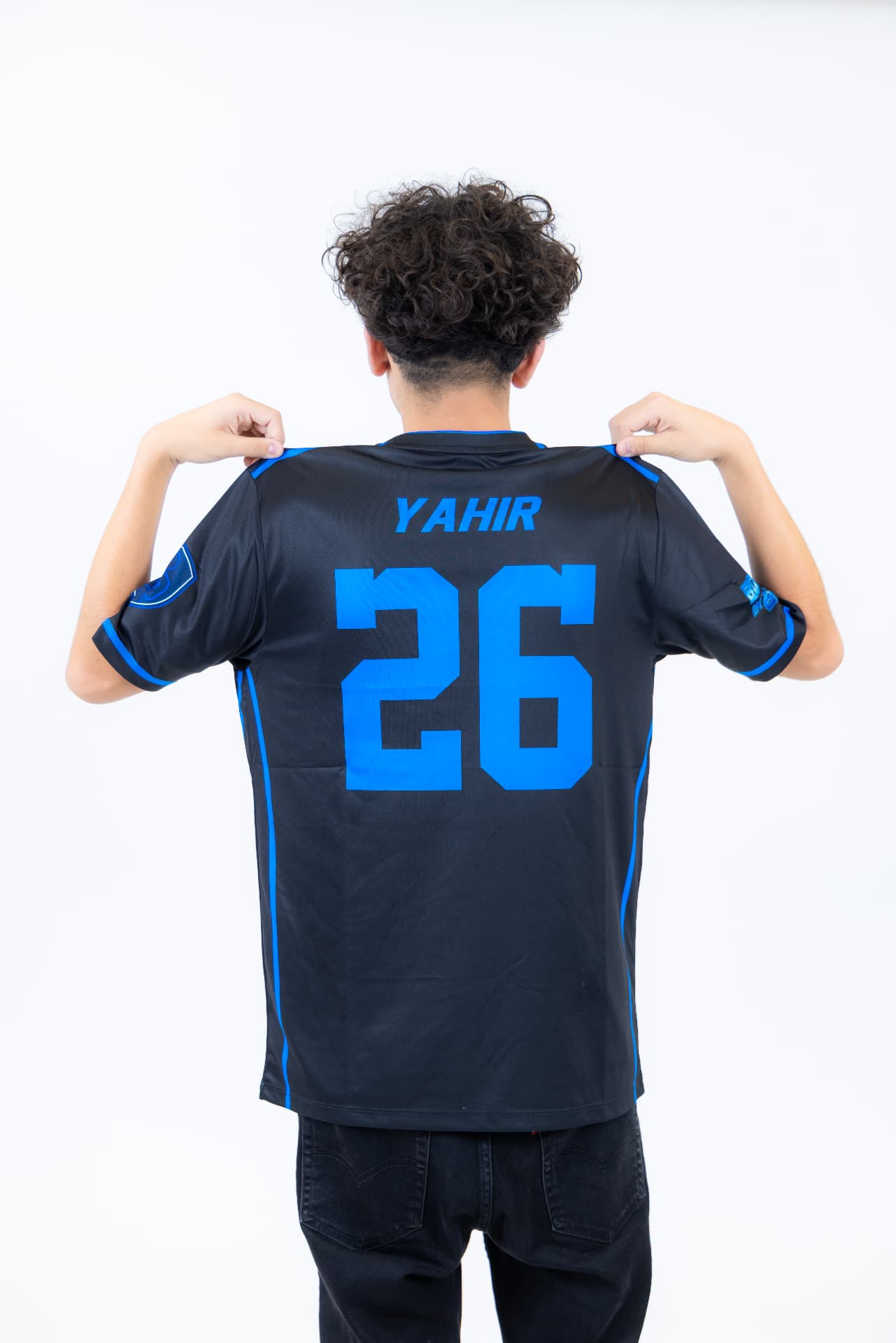 BOYZ IN BLUE jersey back with the name Yahir and number 26