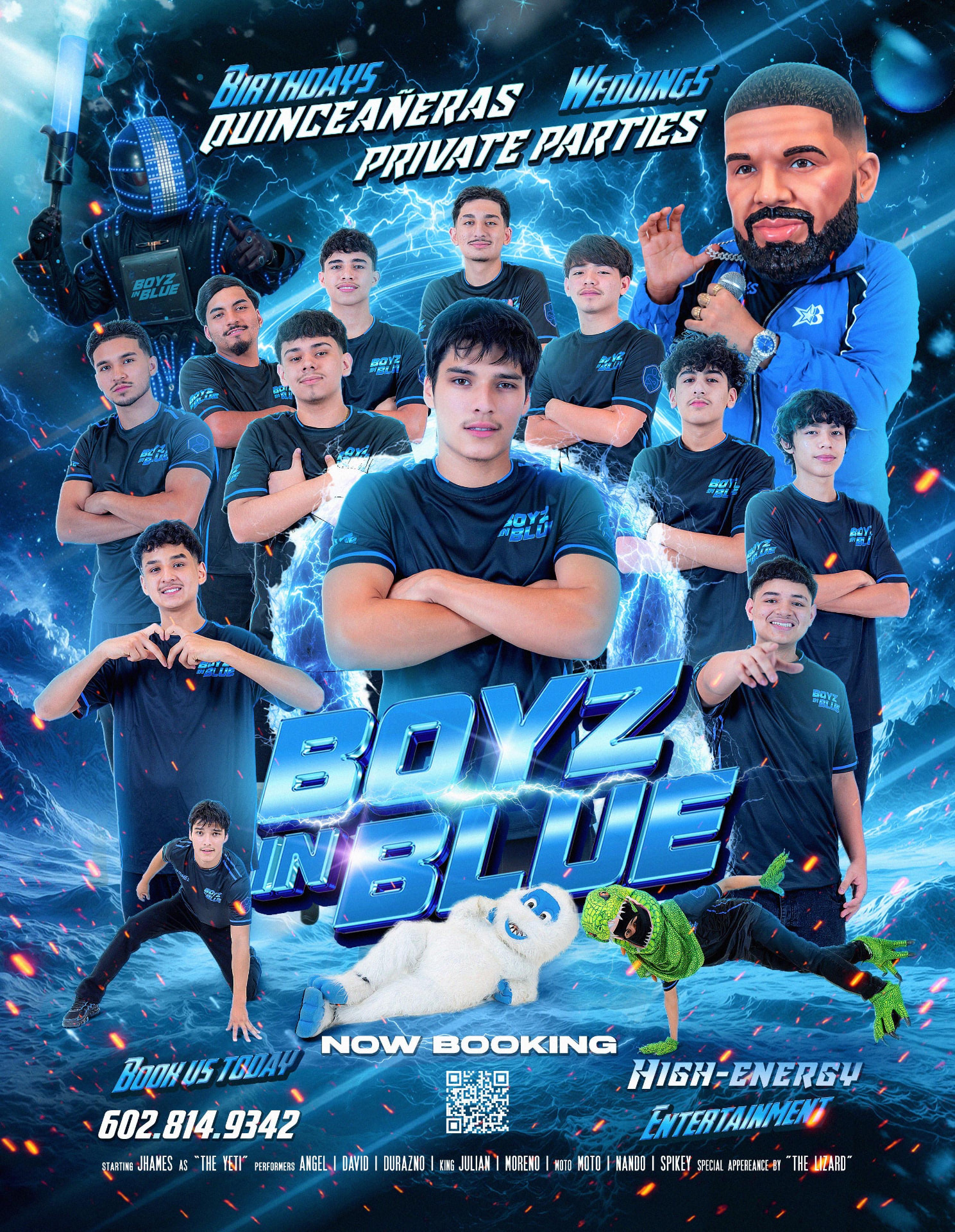 The full BOYZ IN BLUE team